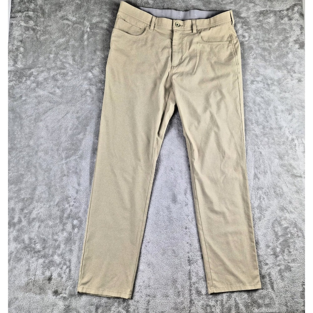 Tommy Bahama Mens 36x32 Bahama Coast 5 Pocket Stretch Golf Pants Beige Ivory